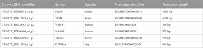 RNA sequencing least shrew (Cryptotis parva) brainstem and gut transcripts following administration of a selective substance P neurokinin NK1 receptor agonist and antagonist expands genomics resources for emesis research
